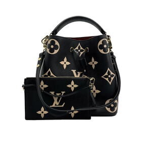 Louis Vuitton Shoulder Bag Bicolor Empreinte NeoNo Black Beige